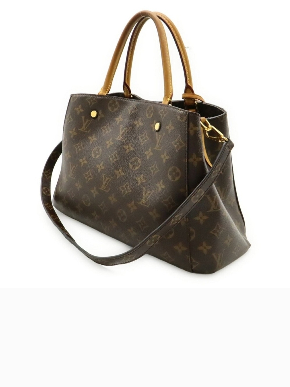 Louis Vuitton Monogram Satchel in Brown and Tan